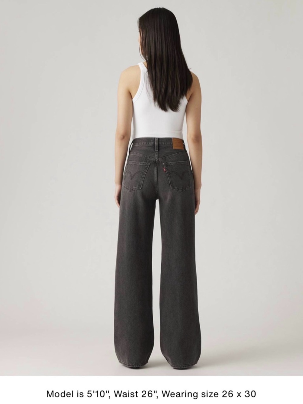 Levi's Wide-Leg High-Rise Jeans in Washed Black